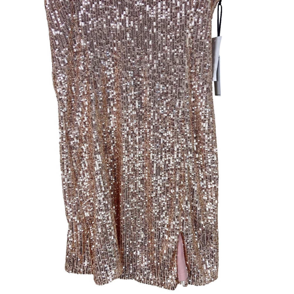 1.STATE Rose Sequin Slip Mini Dress V-Neck Party Cocktail Size 6 NWT - Picture 4 of 11